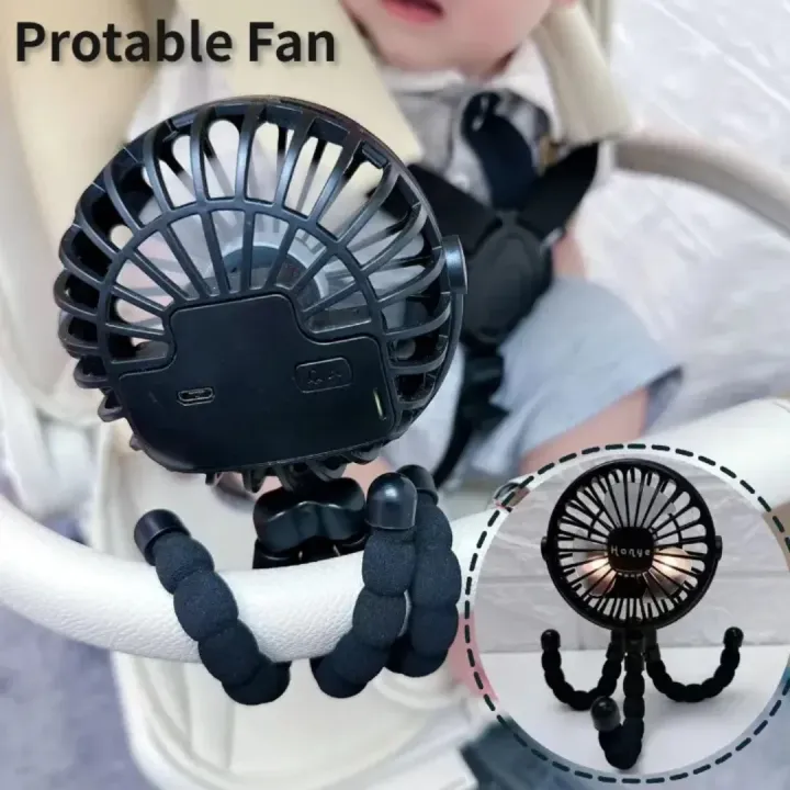 USB%20%20Handheld%20Folding%20Fan,Outdoor%20Baby%20Stroller%20Handheld%20Fan,%20Summer%20Mute%20Small%20Multifunctional%20Octopus%20Mini%20Fan%20-%20Image%202