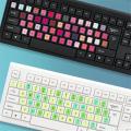 Laptop English Keyboard Stickers Macaron Color Key Stickers Desktop Computer Stickers Frosted Repair Film. 