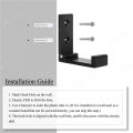 Folding Wall Hook Hidden Robe Towel Coat Hook Aluminum Alloy Hook for Home Kitchen Bathroom Black Sliver Towel Hanger. 