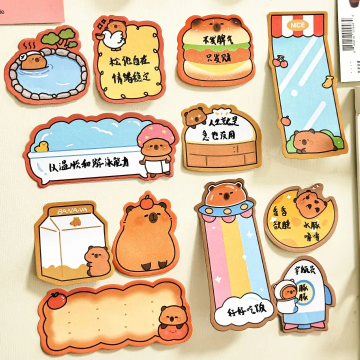 4pcs/lot%20Kapibala%20Sticky%20Note%20Combination%20Memo%20Notes%20Students'%20Alien%20Cute%20Portable%20Message%20Book%20Capybara%20N%20Times%20Writing%20Pads%20-%20Image%203