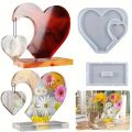 1 set of DIY heart-shaped photo display resin silicone casting mold, suitable for home wedding decorations and graduation souven.