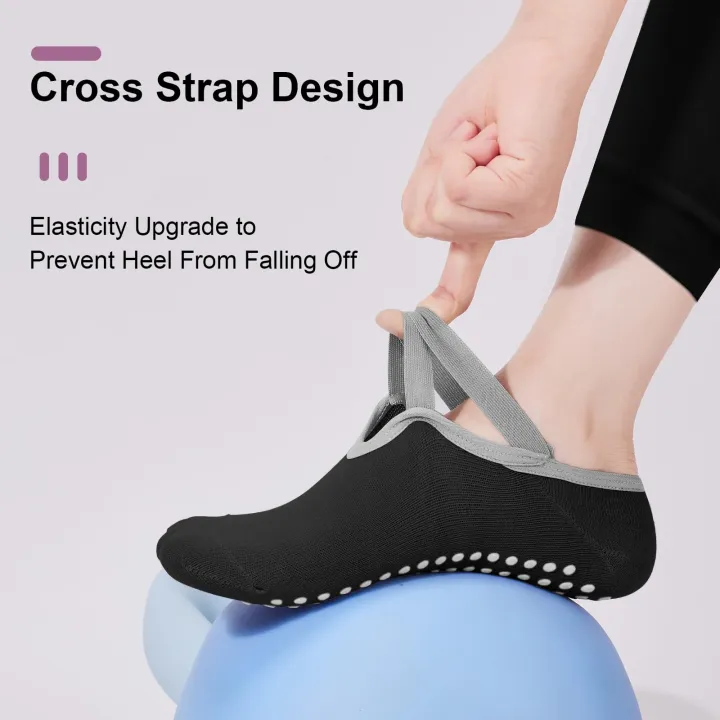 4-pack%20women's%20Pilates%20socks,%20non%20slip%20yoga%20socks,%20strong%20grip%20socks,%20suitable%20for%20ballet,%20dance,%20exercise,%20and%20hospital%20-%20Image%203