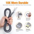 8K HDMI Flat Cable 48Gbps High Speed 8K60 4K120 144Hz Braided HDMI 2.1 Cord 3D EARC HDCP 2.2&2.3 Compatible with Roku TV/PS5.