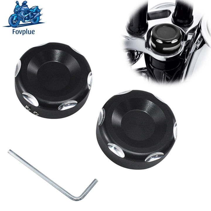 Motorcycle Upper Fork Stem Nut Cover Fit For Harley Dyna Fat Bob Low Rider Super Glide 2011-2021 Sportster XL 883 1200 2014-2024