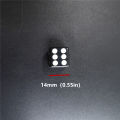 10 Pcs/set 14mm/0.63inch Acrylic Six Sided Standard Dice For Table Games, Party, Club Board Game. 