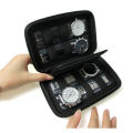 Eva Hard Shell 4-Slot Watch Case Portable Strap Data Cable Bag Waterproof Travel Watch Storage Zipper Box. 