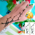 Waterproof Temporary Tattoo Sticker Black Tree Branch Design Fake Tatto Flash Tatoo Arm Hand Body Art for Women Men.