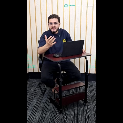 Adjustable Double Layer Laptop Table with Wheels – Portable Study & Reading Desk