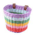 Kid Front Handlebar Bike Basket Vintage Rainbow Color Front Bicycle Basket Suitable for Most Type of Bikes. 