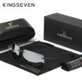 KINGSEVEN Brand New Rimless Sunglasses Polarized UV400 Men Driving Ultralight Rectangle Frameless Glasses Women Fishing Eyewear.