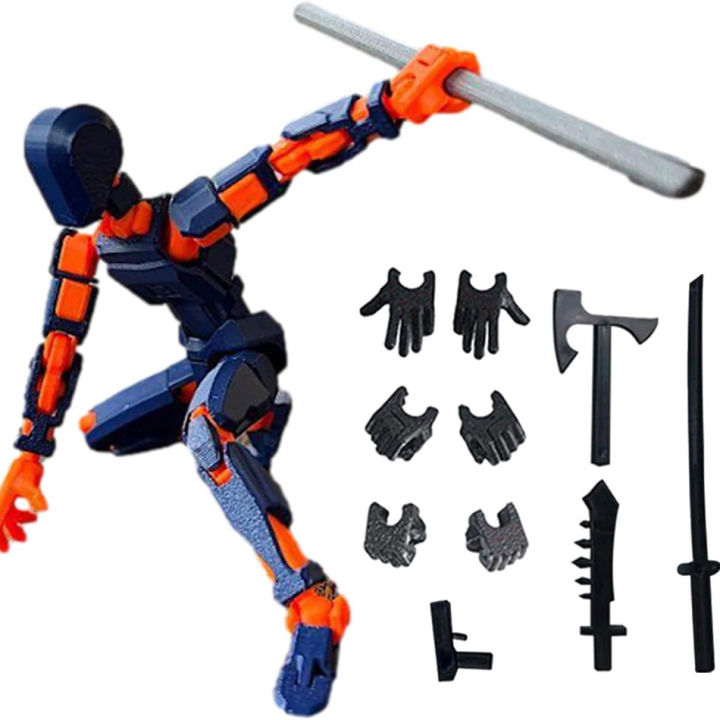 3D Printed Mannequin Dummy Model Funny Multi-Jointed Movable Shape Shift Robot 2.0 Action Figures Toys for Kids Birthday