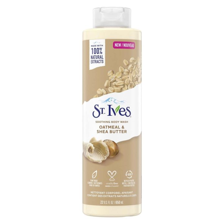 St. Ives Soothing Body Wash for dry skin Oatmeal & Shea Butter Made with 100% Natural Extracts 650 ml