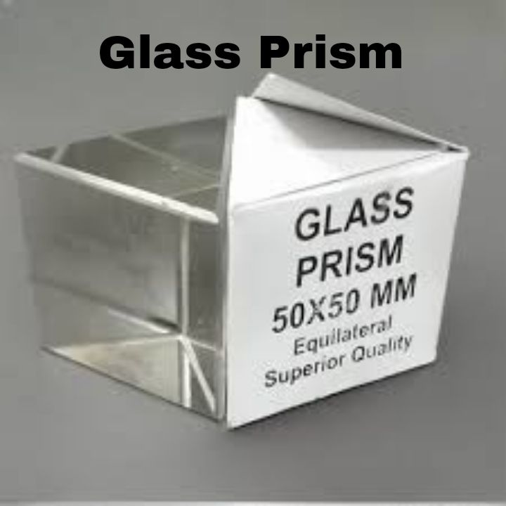 Triangular Prism Lab Glass Prism 50 x 50 mm – Equilateral Optical Triangle Prism for Physics ...
