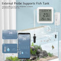 Tuya WiFi Temperature Humidity Sensor With External Probe Smart Home Hygrometer For Fridge Water Pool Thermostat Remote Alarm. 
