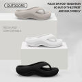 Women's EVA Thick-Heeled Sandals Anti-Slip Odor-Resistant Outdoor Wearable Flip Flops Comfortable Summer Slippers.