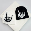 Hip Hop Letter Funny Wool Knitted Hats Warm American Style Autumn and Winter New Beanies Versatile Street Fashion Personal Niche.