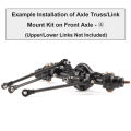 Ultra-Realistic 1/10 CNC Aluminum Straight Axle Set W/ Leaf Spring/Link Mount Kit for RC4WD Gelande II TF2 Tamiya Bruiser BRX01. 