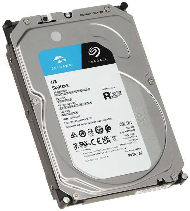 Seagate SkyHawk 4TB Surveillance SATA III 3.5" Internal Hard Drive ST4000VX016 CMR 