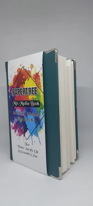 Papertree%20Leather%20Cover%20Mix%20Media%20Art%20Book%20For%20Acrylic%20Gouache%20&%20Oil%20Color%205.2x8.2%20inch%20-36%20sheets%20-%20Image%205