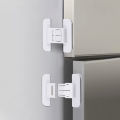 2pcs Refrigerator Lock Kids Security Protection Anti-Open Water Dispenser Locker Buckle Home Furniture Cabinet Door Safety Locks. 