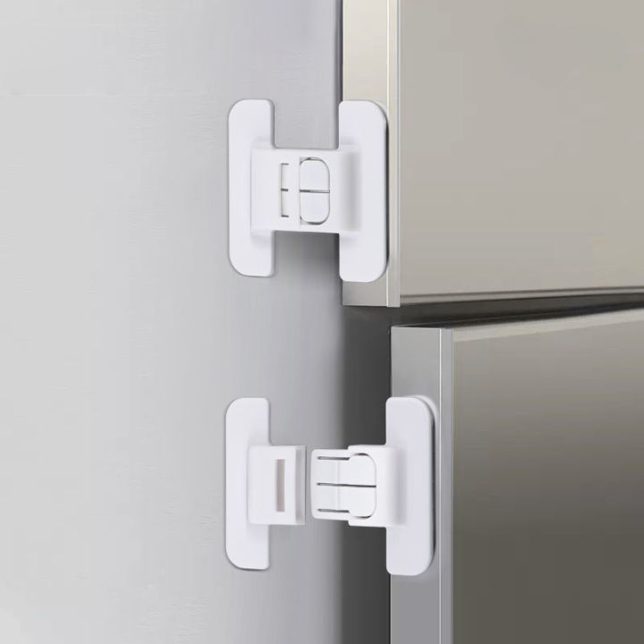 2pcs Refrigerator Lock Kids Security Protection Anti-Open Water Dispenser Locker Buckle Home Furniture Cabinet Door Safety Locks