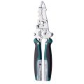 Industrial Grade Foldable Wire Stripper Pliers, Multifunctional Electrician Tool for Wire Cutting & Crimping. 