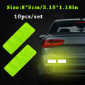 10pcs/set Car Bumper Reflective Safety Strip Stickers Car Reflective Sticker Reflective Warning Safety Tape. 