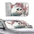 Chinese Plum Flower Sunshade Windscreen 3D Film Plaid Novelty Car Front Window Visor 70x130cm Sun Visor Solar Protect.