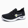 2025 Women's Sports Walking Shoes, Autumn New True Fly Weaving Cloth Daisy  Shoes  Anti-slip column. 