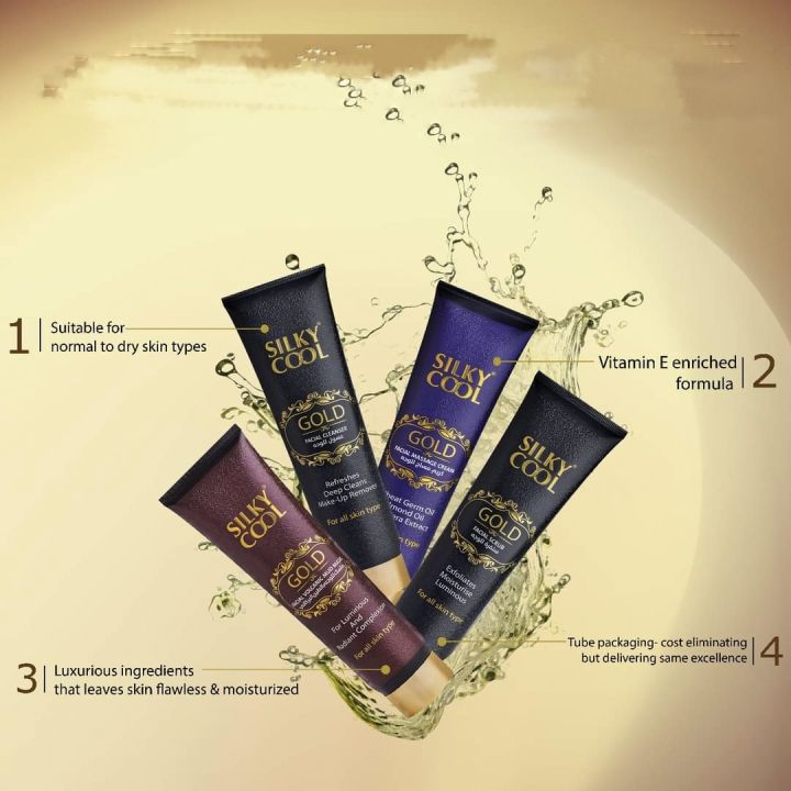 Silky%20Pack%20of%205%20Cool%20Gold%20Facial%20Kit%20-%20Image%202