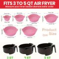 6PC Air Fryer Mats - 450°F Silicone Non-Stick Dual Texture Dishwasher Safe Crispy/Steam Cooking. 