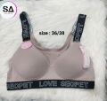 WOMEN HIGH IMPACT SPORTS BRA-V CUT-SHAPE FLEX IMPORTED COTTON. 