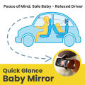 1 PC Crash Tested and Certified Shatterproof Baby Car Mirror for Rear Facing Infant with Wide Larger Crystal Clear View.