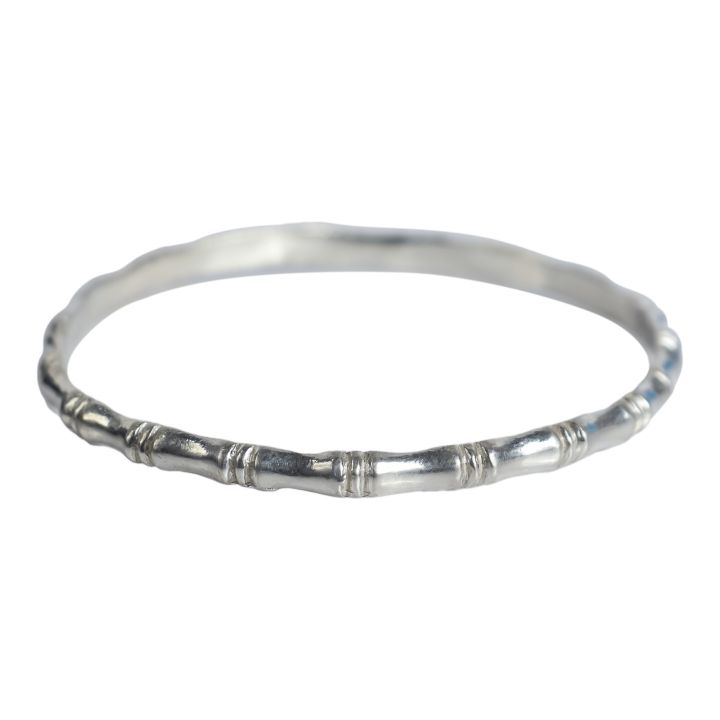 Pure Silver Bamboo Design Bracelet/Women/11 Gram