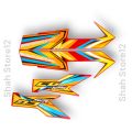 Bike Stickers 125 – Tanki Tapa Stickers & Marka Decals for CG 125 | Model 2026 Red Black | Stylish Bike Tanki & Marky Stickers Set. 