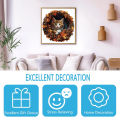 Wooden Puzzle for Adults-3D Vision Effect Cat Wooden Puzzles, Unique Shape Pieces Wooden Jigsaw Puzzle, Creative Handmade Decor. 
