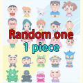 Shinchan Shinnosuke Nohara Family Figures Gacha Capsule Toy Shiro Himawari Misae Hiroshi Tsuru Mini  Figurine . 