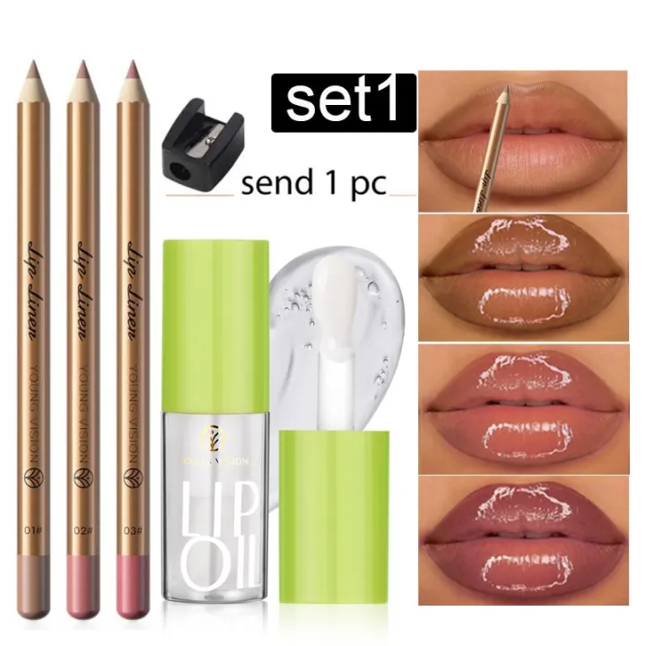 2pcs/4pcs%20Gradient%20Lip%20Makeup%20Set%20-%20Lip%20Liner%20&%20Lip%20Oil%20Ombre%20Effect%20Smooth%20Define%20Blend%20Moisturizing%20Long-Lasting%20Ouplook%20-%20Image%203
