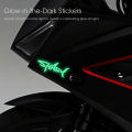 Motorcycle Glow Sticker SHARK Waterproof Decal Helmet Decoration for Honda CBR 600RR 650R Yamaha MT-07 MT-09 YZFR125 YZFR6 YZFR7. 