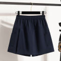 Summer Versatile High-Waisted Casual Shorts Skirt Women's Plus Size Shorts Korean-style Fashion Wide-Leg Oversized Half Pants. 