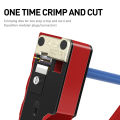 ZoeRax Cat7 RJ45 Crimp Tool compatible for Cat7/6a/6/5e Ethernet Cable with Cut/Strip Multi-function crimper With Spare blades. 