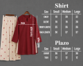 Paristaan |Heart Embroidered Flapper 2PCs Dress for Women – V-Neck Short Shirt with Side Pockets & Matching Trouser – Casual Summer Outfit For Women. 