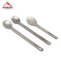 Widesea Camping Titanium Spork  Spoon Outdoor Lightweight Fork Tableware Portable Picnic Hiking Travelling Ultralight Dinnerware. 