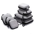 Portable Data Cable Organizer Bag Small EVA Oval Earphone Storage Bags Hard Shell Waterproof Cases Charger U Disk Zipper Pouch. 