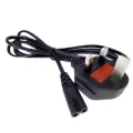 C7 Figure 8 Female 3 prong UK Plug AC Power CableS Lead Cord Adapter 1.8m/6ft.