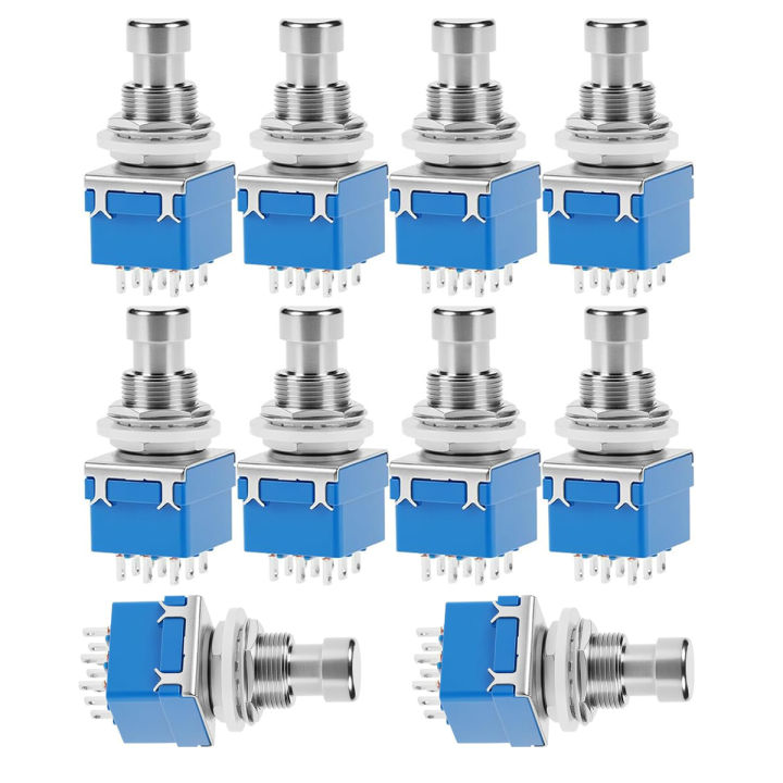 Miwayer%205/10Pcs%203PDT%20Footswitch%20Latching%20Stomp%20Switch-9%20Pin%20True%20Bypass,Heavy%20Duty%20Metal%20for%20Guitar%20Pedal&Amplifier%20Replacement%20-%20Image%207