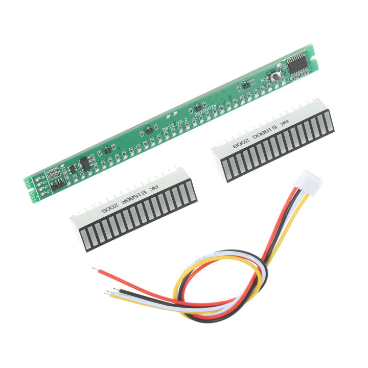 32 Level Indicator VU Meter Audio Level Meter Stereo Amplifier Adjustable Light Speed Board Module with AGC Mode