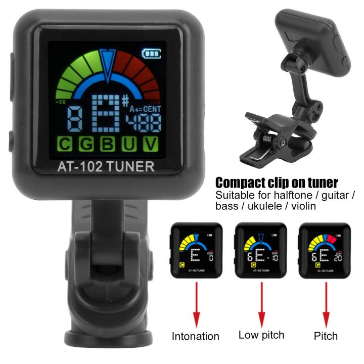 Aroma%20Guitar%20Tuner,%20Violin%20Tuner%20Guitar%20Clip%E2%80%91on%20Tuner%20USB%20Rechargeable%20Built%E2%80%91in%20Battery%20Violin%20Ukulele%20Tuner%20AT%E2%80%91102%20Black%20-%20Image%202