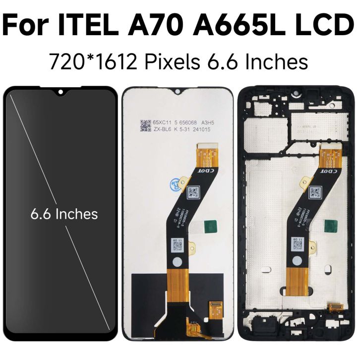 6.6"%20Black%20For%20ITEL%20A70%20LCD%20itel%20A665L%20Display%20Touch%20Screen%20Digitizer%20Panel%20Assembly%20Replacement%20-%20Image%202