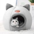 Cat Head Shape Cute And Comfortable Warm Cat House Safe Sleep Cave Non-Slip Semi-Closed Design Four Seasons Universal Cat Nest. 